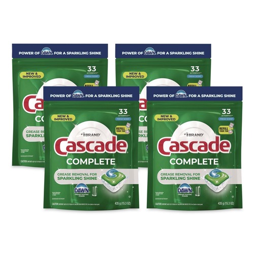Odor Control | Cascade 80857484 17.6 oz Complete ActionPacs - Fresh Scent (4/Carton) image number 0