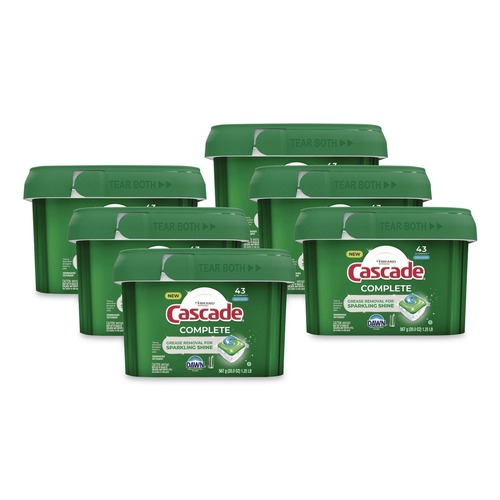 Cleaning & Janitorial Supplies | Cascade 80857486 22.5 oz ActionPacs Tub - Fresh Scent (6/Carton) image number 0