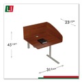 Office Furniture & Lighting | Linea Italia LITSC802CH 31.25 in. x 23.25 in. x 45.25 in. 1-Leg Study Carrell Add On - Cherry image number 9