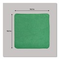 Cleaning Cloths | Rubbermaid Commercial 1820582 16 in. x 16 in. Microfiber Cleaning Cloths - Green (24/Pack) image number 2
