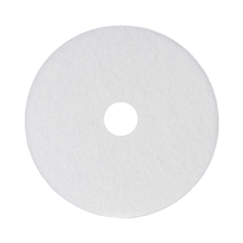 Cleaning & Janitorial Accessories | Boardwalk BWK4014WHI 14 in. Polishing Floor Pads - White (5/Carton) image number 0