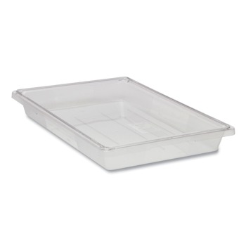 Rubbermaid Commercial 5 Gallon 26 in. x 18 in. x 3.5 in. Food/Tote Boxes - Clear