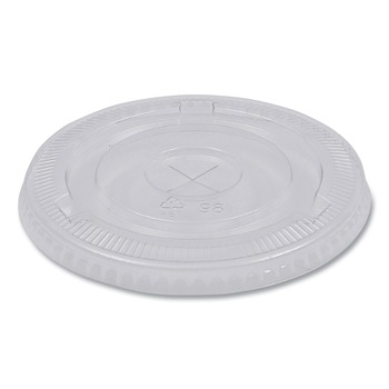 Boardwalk 1000-Piece/Carton PET Cold Cup Lids for 16 oz. to 24 oz. Cups - Clear