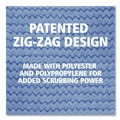 Mops | Rubbermaid Commercial FGQ41000BL00 Split Nylon/Polyester Blend 18 in. Microfiber Wet Room Pads - Blue (12/Carton) image number 3