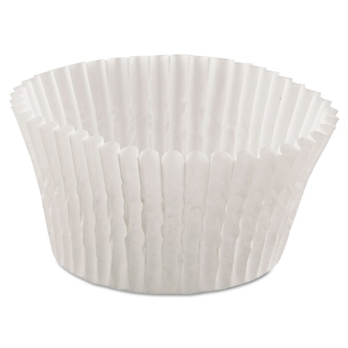Labor Day Sale! Save $30 off $199! | Hoffmaster 610032 4.5 Diameter x 1.25 h Fluted Paper Bake Cups - White (500/Pack, 20 Packs/Carton) image number 0