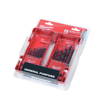Milwaukee 48-89-2803 15 Pc Thunderbolt Black Oxide Drill Bit Set