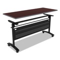  | Alera ALEVA737260BK Valencia 57.88w x 19.75d x 28.5h Flip Training Table Base with Modesty Panel - Black image number 2