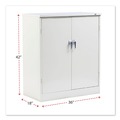  | Alera CM4218PY 36 in. x 42 in. x 18 in. Assembled Storage Cabinet with Adjustable Shelves - Putty image number 3