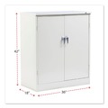  | Alera CM4218PY 36 in. x 18 in. x 42 in. Assembled Storage Cabinet with Adjustable Shelves - Putty image number 3