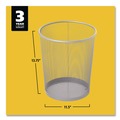 Office Jansan | Rubbermaid Commercial FGWMB20SLV 5 Gallon Steel Mesh Wastebasket - Silver image number 2