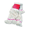 Cleaning & Janitorial Supplies | Boardwalk BWK503WHCT 5 in. Super Loop Cotton/Synthetic Fiber Wet Mop Head - Large, White (12/Carton) image number 5