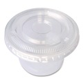 Food Service | Boardwalk BWKPRTLID4 Lids for 3.25 oz. to 5.5 oz. Souffle/Portion Cups - Clear (2500/Carton) image number 4