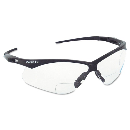 Eye Protection | Ansell 22518 plus2.0 Diopter Strength V60 Nemesis Rx Reader Safety Glasses - Black Frame, Smoke Lens image number 0