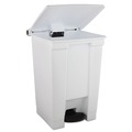 Trash & Waste Bins | Rubbermaid Commercial FG614400WHT Legacy 12 Gallon Step-On Container - White image number 1