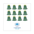 Office Jansan | Boardwalk BWK501GN 5 in. Headband Super Loop Cotton/Synthetic Fiber Wet Mop Head - Small, Green (12/Carton) image number 2