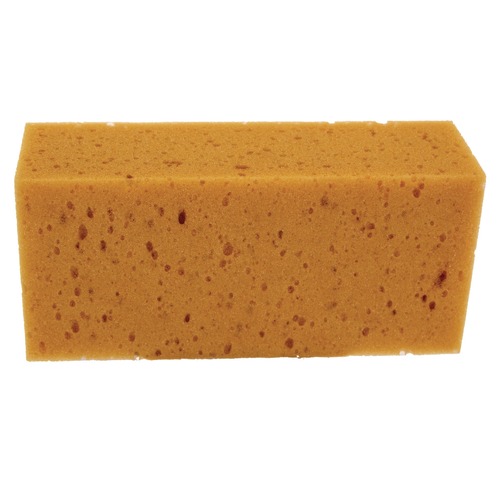 Cleaning Cloths | Unger UNGSP010 8.5 in. x 4 in. x 2.75 in. Fixi-Clamp Sponge - Yellow (10/Carton) image number 0