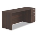 Office Desks & Workstations | Alera AE1NZK-S2472UF HRG 72 in. x 24 in. x 29 in. Seville Series Credenza with Right Pedestal - Mahogany image number 0
