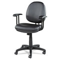 Office Jansan | Alera ALEIN4819 Interval Series 18.11 in. to 23.22 in. Seat Height Bonded Leather Swivel/Tilt Task Chair - Black image number 6
