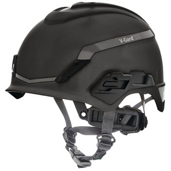 MSA 10194798 V-Gard H1 Fas-Trac III Pivot Novent ANSI EN397 Safety Helmet -  Black