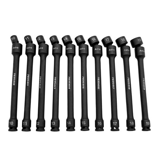 Sockets | Astro Pneumatic 78354 (10-Piece) 3/8 in. Drive 6-Point Pinless Universal Torque-Saver Impact Extension Socket Set image number 0