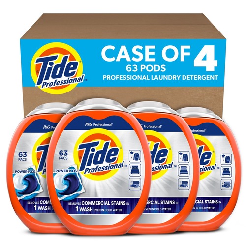 Cleaning & Janitorial Supplies | Tide Professional 80782762 Commercial Power PODS Laundry Detergent (4/Carton) image number 0
