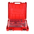 Socket Sets | Milwaukee 48-22-9010 47-Piece 1/2 in. Drive Metric and SAE Ratchet and Socket Set with FOUR FLAT Sides image number 1