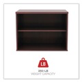 Office Filing Cabinets & Shelves | Alera ALELS593020MC Open Office Desk Series 29.5w x 19.13d x 22.78h Low Storage Cabinet Credenza - Medium Cherry image number 3