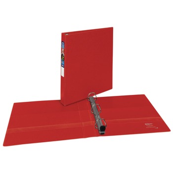 Avery 3 One Touch EZD Rings 1 in. Capacity 11 in. x 8.5 in. Heavy-Duty Non-View Binder with DuraHinge - Red