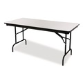 Office & Office Supplies | Iceberg 55217 60 in. x 30 in. x 29 in. OfficeWorks Commercial Wood-Laminate Rectangular Folding Table - Gray/Charcoal image number 3