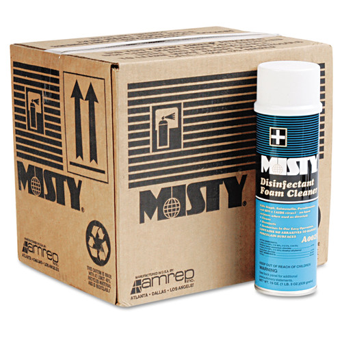 Cleaning & Janitorial Supplies | Misty 1001907 19 oz. Aerosol Spray Disinfectant Foam Cleaner - Fresh Scent (12/Carton) image number 0