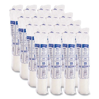 SOLO L16BL-0100 Polystyrene Plastic Flat Straw-Slot Cold Cup Lids Fits 12 oz to 24 oz Cups - Translucent (125/Pack, 16 Packs/Carton)