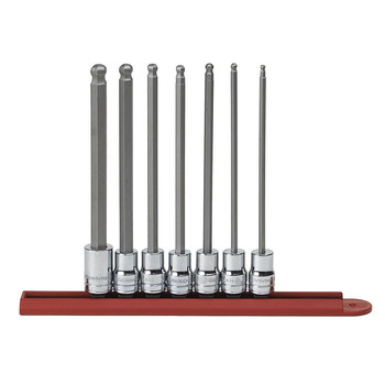 GearWrench 7-Piece SAE Long Ball Hex Bit 3/8 in. Drive Socket Set