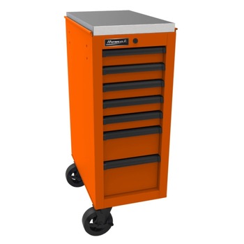Homak OG08014070 RS Pro 14.5 in. 7-Drawer Side Cabinet - Orange