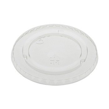 Pactiv Corp. YLP20CNH EarthChoice No Straw Slot 9 - 20 oz. Cold Cup Lids - Clear (1020/Carton)
