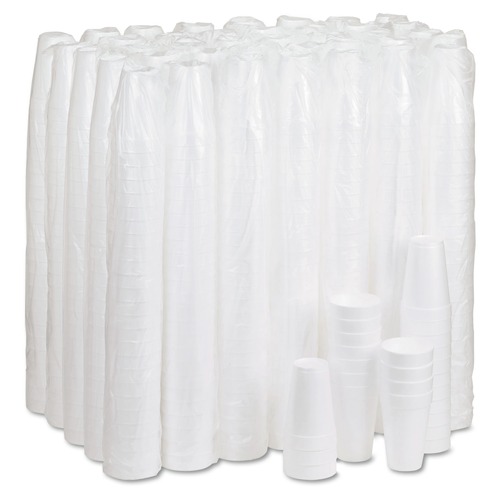 Cutlery | Dart 16J16 16 oz. Foam Drink Cups - White (1000/Carton) image number 0