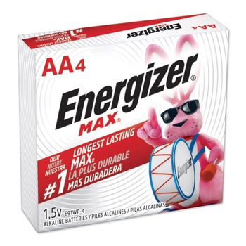 Energizer MAX 1.5 Volts AA Alkaline Batteries (4/Pack)