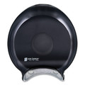 Just Launched | San Jamar R2000TBK 10-1/4 in. x 5-5/8 in. x 12 in. Single-Roll Jumbo Bath Tissue Dispenser - Black Pearl image number 0
