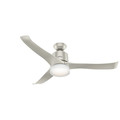 Ceiling Fans | Hunter 59376 WiFi Enabled HomeKit Compatible 54 in. Symphony Matte Nickel Ceiling Fan with Light and Integrated Control System - Handheld image number 0