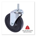 Office Jansan | Alera SW690004 4 in. Wheel Grip Ring K Stem Optional Casters for Wire Shelving - Gray/Black (4/Set) image number 2