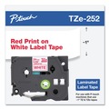 Bulk Savings Pricing 2 | Brother P-Touch TZE252 0.94 in. x 26.2 ft. TZe Standard Adhesive Laminated Labeling Tape - Red on White image number 4