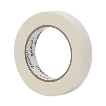 Universal UNV51301CT 3 in. Core 24mm x 54.8m General-Purpose Masking Tape - Beige (36/Carton)