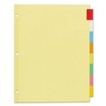 Office Jansan | Office Essentials 11467 11 in. x 8.5 in. 8-Tab Plastic Insertable Dividers - Assorted Tabs (1-Set) image number 1