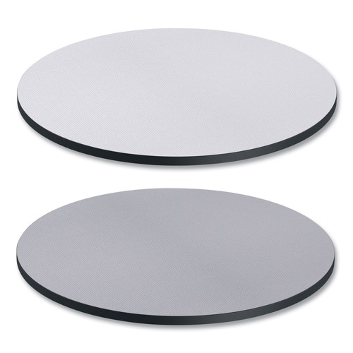 Mothers Day Sale! Save an Extra 10% off your order | Alera ALETTRD36WG 35.5 in. Diameter Round Reversible Laminate Table Top - White/Gray image number 0