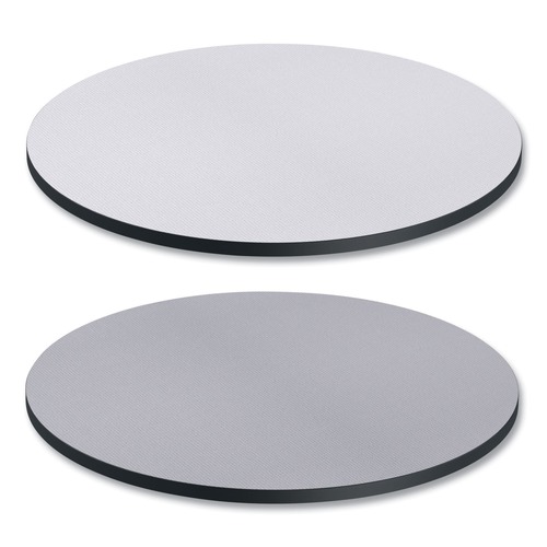 Office Jansan | Alera ALETTRD36WG 35.5 in. Diameter Round Reversible Laminate Table Top - White/Gray image number 0