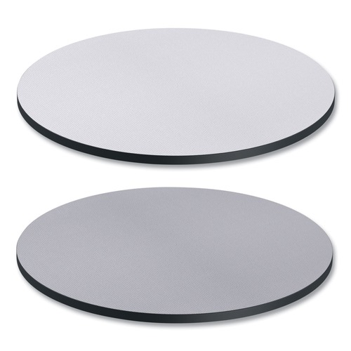  | Alera ALETTRD36WG 35.5 in. Diameter Round Reversible Laminate Table Top - White/Gray image number 0