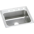 Kitchen Sinks | Elkay LRAD2521553 Lustertone Top Mount 25 in. x 21-1/4 in. Single Bowl ADA Sink (Stainless Steel) image number 0