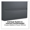  | Alera 25491 36 in. x 18.63 in. x 40.25 in. 3 Legal/Letter/A4/A5 Size Lateral File Drawers - Charcoal image number 4