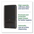 Paper Towels and Napkins | Tork 552548 PeakServe 14.47 in. x 4.04 in. x 25.15 in. Automatic Continuous Paper Hand Towel Dispenser - Black image number 2