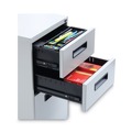 Office Carts & Stands | Alera ALEPABBFLG 14.96 in. x 19.29 in. x 27.75 in. 3-Drawers: Box/Box/File Legal/Letter Left or Right File Pedestal - Light Gray image number 4