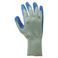 Work Gloves | Boardwalk BWK00027L Rubber Palm Gloves - Large, Gray/Blue (6-Pair) image number 1